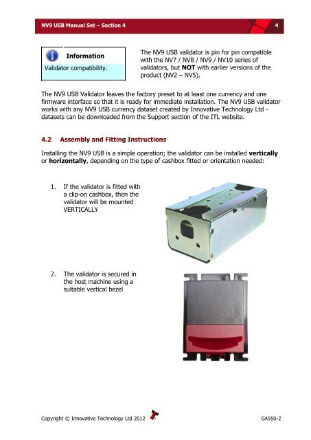 NV9 USB manual set - cover sheet - Sensis