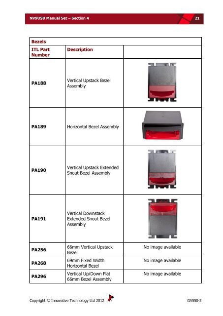 NV9 USB manual set - cover sheet - Sensis