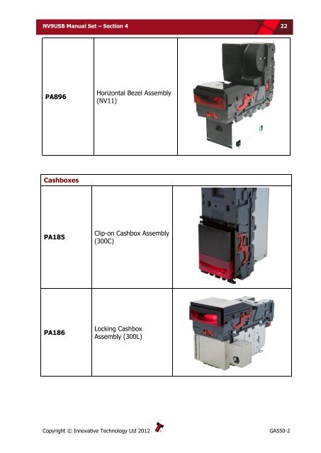 NV9 USB manual set - cover sheet - Sensis