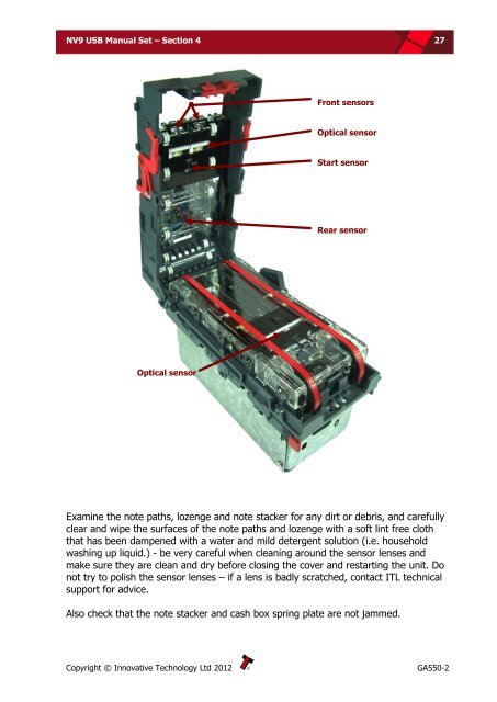 NV9 USB manual set - cover sheet - Sensis