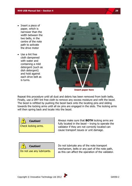 NV9 USB manual set - cover sheet - Sensis