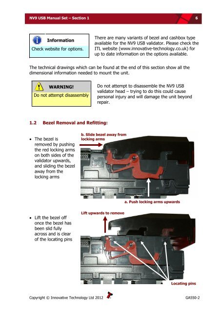 NV9 USB manual set - cover sheet - Sensis