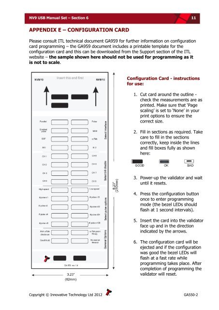 NV9 USB manual set - cover sheet - Sensis