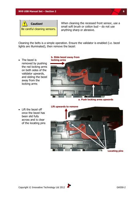 NV9 USB manual set - cover sheet - Sensis