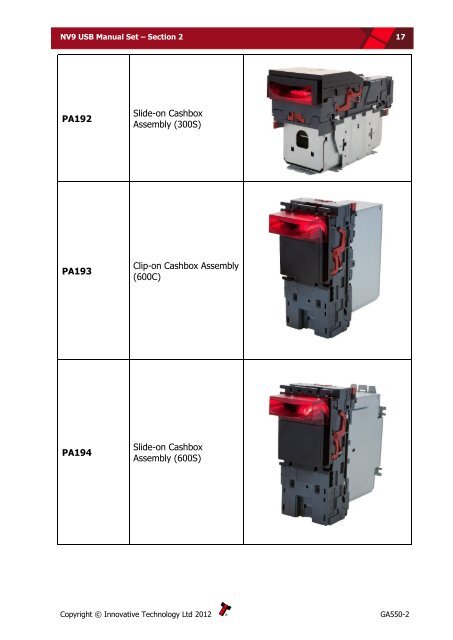 NV9 USB manual set - cover sheet - Sensis