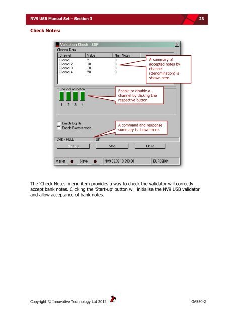 NV9 USB manual set - cover sheet - Sensis