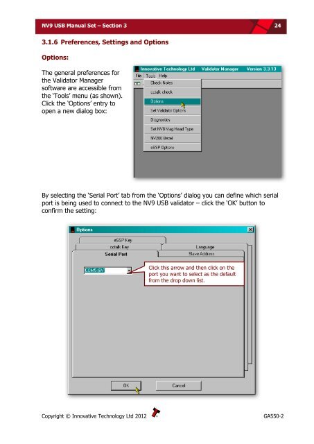 NV9 USB manual set - cover sheet - Sensis