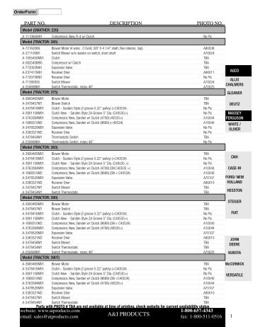 Catalog: Air Conditioning - Massey Ferguson - Garage Robert ...