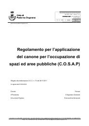 Regolamento per l'applicazione del canone per l'occupazione di ...