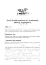 Analysis of Experimental Uncertainties: Density Measurement