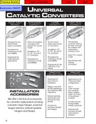 UNIVERSAL CATALYTIC CONVERTERS