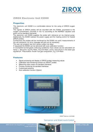 ZIROX Electronic Unit E2000