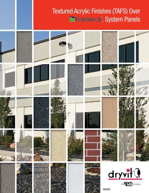 TAFS over Koreteck System Brochure - Continuous Insulation - Dryvit