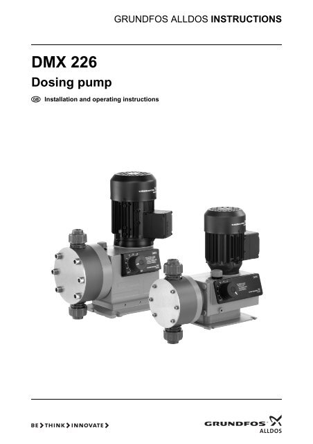 Grundfos Alldos DMX 226 O&M Manual - WES Dosing Products