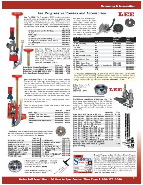 Lee Progressive Presses and Accessories - Midsouth Shooters Supply