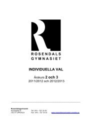 Individuella val 2010 - Rosendalsgymnasiet