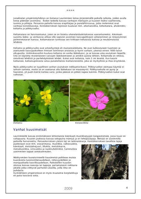 Voit tutustua alueen luonnosta kertovaan esitteeseen pdf-muodossa ...