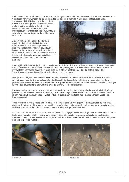 Voit tutustua alueen luonnosta kertovaan esitteeseen pdf-muodossa ...