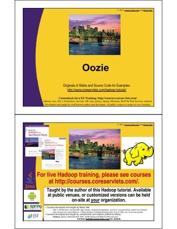Oozie - Custom Training Courses - Coreservlets.com