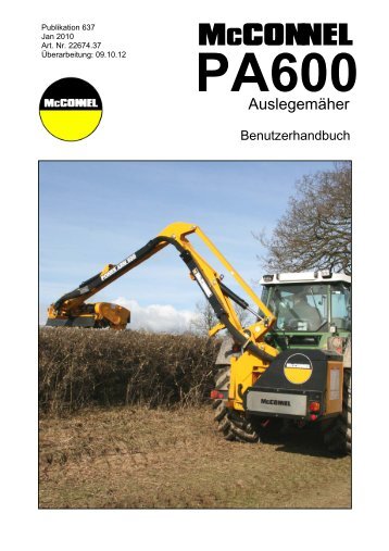 PA600 Operator Manual (German) - McConnel