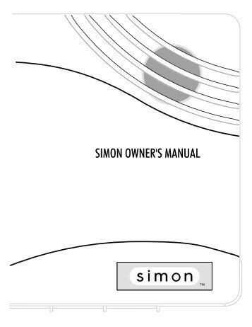 SIMON OWNER'S MANUAL - AAA Alarms