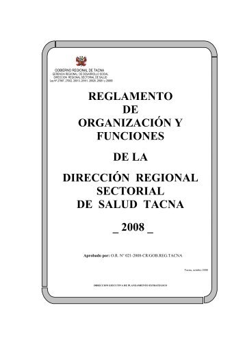 ROF - DirecciÃ³n Regional de Salud (DIRESA) - Direccion Regional ...