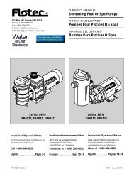 Swimming Pool or Spa Pumps Pompes Pour ... - PumpVendor.com