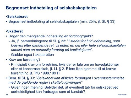 Skatteretlige konsekvenser af selskabsreformen - Corit Advisory