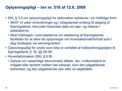 Skatteretlige konsekvenser af selskabsreformen - Corit Advisory