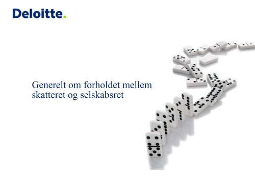 Skatteretlige konsekvenser af selskabsreformen - Corit Advisory