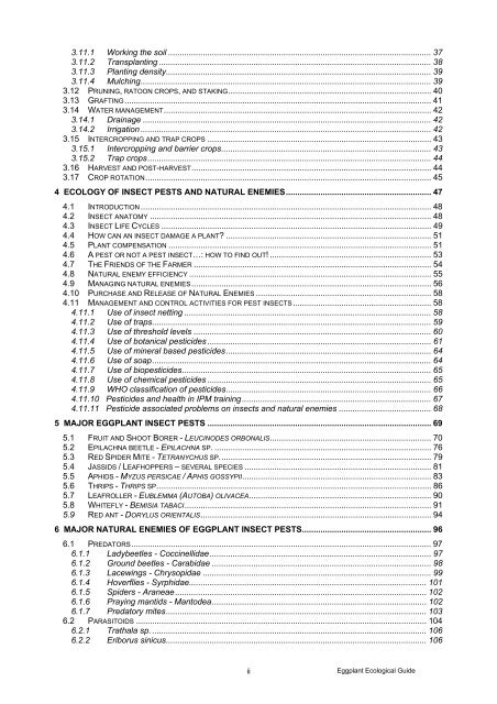 Eggplant Integrated Pest Management AN ECOLOGICAL GUIDE