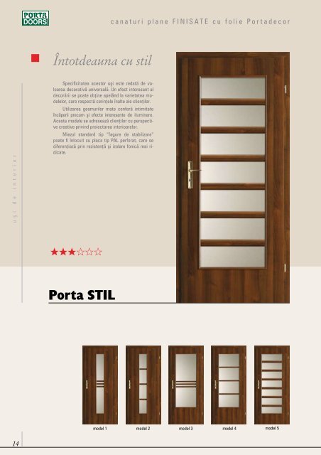 catalogul PortaDoors - Usi Porta Doors