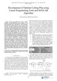 Development of Optimal Cutting Plan using Linear ... - ijimt