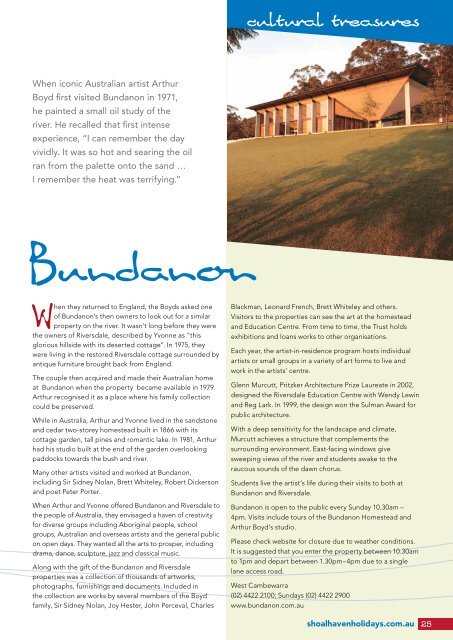 indulge brochure - Shoalhaven Holidays