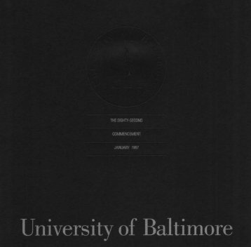 robert g. merrick school of business - University of Baltimore