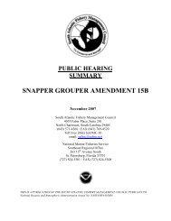 SNAPPER GROUPER AMENDMENT 15B - SAFMC.net