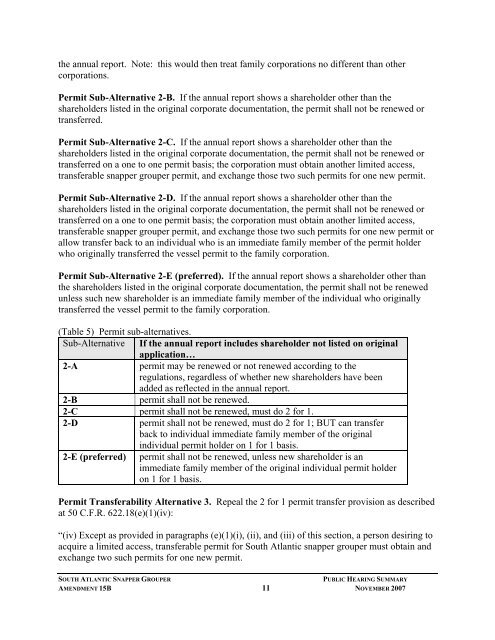 SNAPPER GROUPER AMENDMENT 15B - SAFMC.net