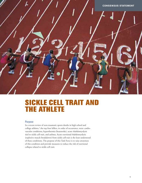 SICKLE CELL TRAIT AND THE ATHLETE - Reingoldweb.com