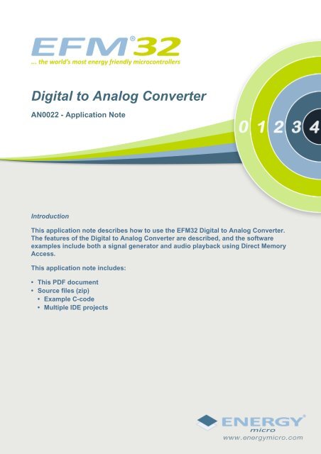 Digital to Analog Converter - AN0022 - Application ... - Energy Micro