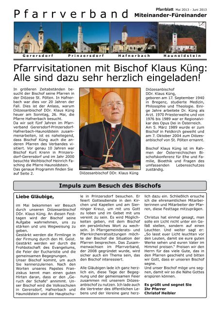 pfarrblatt Mai - Juni 2013web.pdf - Kirche in Österreich
