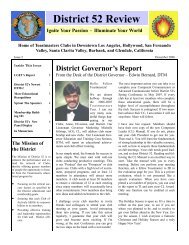 District 52 Review - District 52 Toastmasters