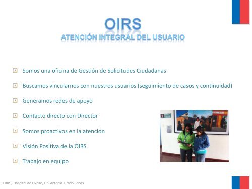 Presentacion OIRS Hospital Ovalle. - Servicio de Salud Coquimbo ...