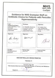 Guidance for NHS Grampian Staff on Antibiotic Choice for Patients ...