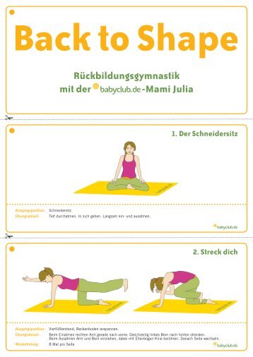 Rückbildungsgymnastik mit der -Mami Julia - Babyclub.de