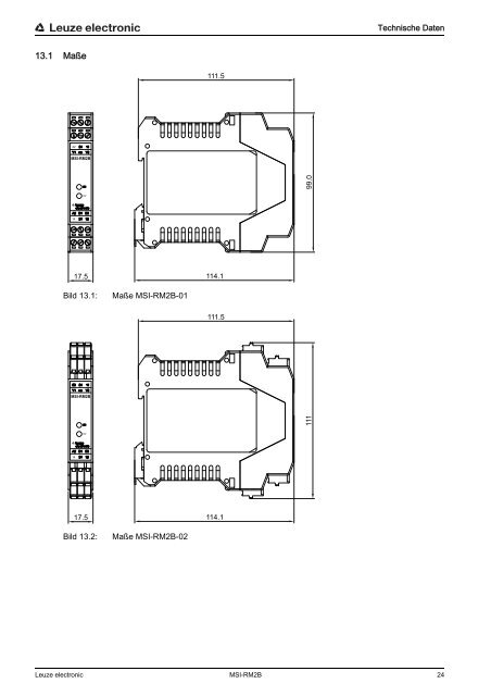 MSI-RM2B - Leuze electronic