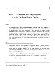 2.05 The Ternary System Potassium Nitrate / Sodium Nitrate