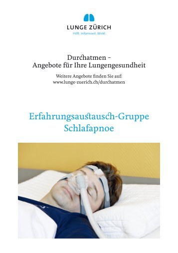 Erfahrungsaustausch-Gruppe Schlafapnoe - Gesundheitspass.ch