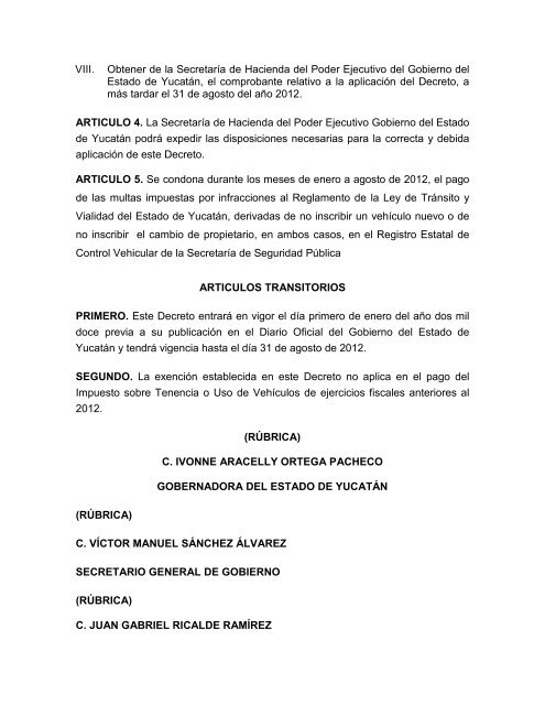 gobierno del estado poder ejecutivo decreto nÃƒÂºmero 482 ciudadana ...