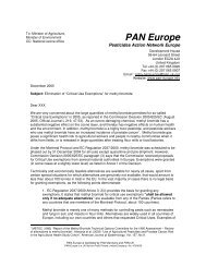 Elimination of Critical Use Exemptions for methyl ... - PAN Europe