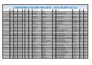 CAMPIONATI ITALIANI FIKB 2010 - LISTA ISCRITTI SC/LC